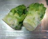 春が来た～♪蕾菜とささみのごま風味サラダ作り方1写真