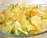 レンジで低カロ！野菜入りスペインオムレツ作り方1写真