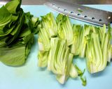 簡単☆牛こまと青梗菜の中華風☆作り方1写真