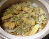 白菜と半熟玉子のゴマだれ煮作り方4写真
