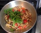 キノコと春菊のパスタ作り方4写真