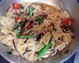 キノコと春菊のパスタ作り方5写真