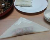 ☆簡単 餃子風春巻き☆お酢ﾀﾞﾚで♪作り方4写真