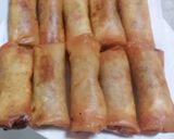 ☆簡単 餃子風春巻き☆お酢ﾀﾞﾚで♪作り方5写真