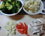 カリフラワーと牛肉のオイスターソース炒め作り方1写真