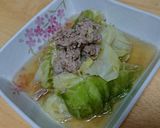 ひき肉卵とキャベツ蒸し♪作り方5写真