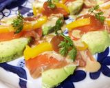 アボカドサーモン 梅わさびマヨソースがけ作り方6写真