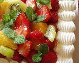フルーツいっぱいデコレーションケーキ♪作り方1写真