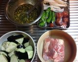 茄子とチキンのネギ味噌炒め作り方1写真