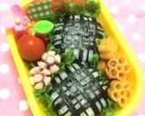 簡単！デコ（キャラ弁）チェック柄おにぎり作り方5写真