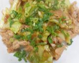 春キャベツと豚小間肉炒め、のせご飯作り方13写真