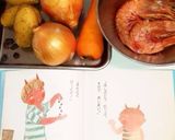 再現♡あかたろうのエビのカレーライスだね作り方2写真