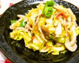 食物繊維で脱便秘♪キャベツ・きのこ炒め作り方15写真