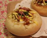 キャベツたっぷりお好み焼き風パン作り方8写真