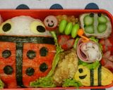 簡単春の遠足キャラ弁☆てんとう虫とお友達作り方8写真