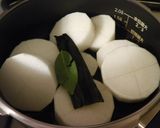 圧力鍋で簡単！ゆず胡椒味噌ふろふき大根作り方3写真