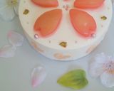桜デコ✴桃チーズムースケーキ✴作り方12写真