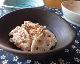 蓮根の梅マヨ胡麻和え作り方6写真