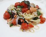スモークサーモンで春色パスタ✿作り方7写真