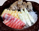 舞茸が香る♪豚しゃぶしゃぶ肉のすき焼き作り方1写真
