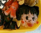 女の子おにぎり☆キャラ弁作り方7写真
