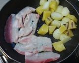 豚バラとイモ芋塩炒め作り方4写真
