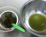 葉物野菜でグリーンプリン♪作り方1写真