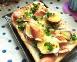 さつま芋とウィンナーのカレー塩トースト作り方7写真
