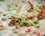 旨！海老と帆立の和風クリームソース丼作り方3写真