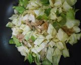 春キャベツと鶏こま切れ肉の親子炒めご飯作り方8写真