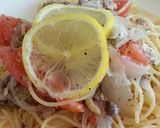 サバの水煮缶とレモンのオイルパスタ作り方4写真