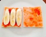ホットサンド♥︎バナナとイチゴジャム作り方2写真