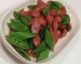 簡単☆春野菜！スナップエンドウの甘辛炒め作り方3写真
