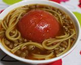 丸ごとトマトの韓国風☆スープスパゲッティ作り方6写真