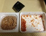 簡単おつまみ☆残り物で作る明太納豆作り方1写真