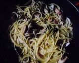 キノコとベーコン入りボンゴレビアンコ作り方5写真