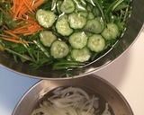 シャキっと春の水菜サラダ♡ポテチのせ作り方1写真