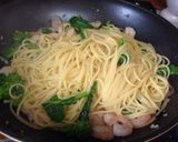 菜の花と小海老のペペロンチーノ作り方6写真