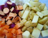 簡単・満足野菜スープ☆さくさくチーズのせ作り方1写真