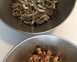 胡桃といりこの佃煮は栄養満点さぁたべよ♡作り方1写真