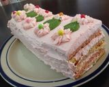 簡単 ふわふわ 桜咲く❀春色❀ケーキ作り方16写真