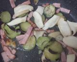 ベーコンとお好きな野菜でトマトパスタ作り方3写真