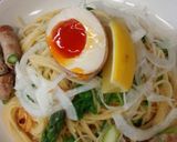 肉巻き具材と新玉ネギのペペロンチーノ作り方8写真