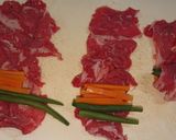 牛切落とし肉で作る!いんげんと人参の肉巻作り方4写真