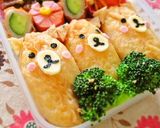 イヌのお稲荷さん＊デコ・キャラ弁に作り方3写真