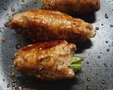 牛切落とし肉で作る!いんげんと人参の肉巻作り方6写真