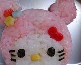 キャラ弁ピンクぐまのキティちゃん作り方4写真