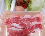 豚ばら肉と長ねぎの卵とじ・きざみのりのせ作り方1写真