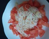 つわり中にも トマトパスタをそうめんで作り方4写真