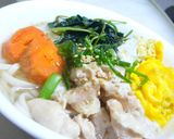 白だし鶏うどん作り方3写真